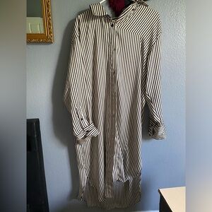 Striped button dress